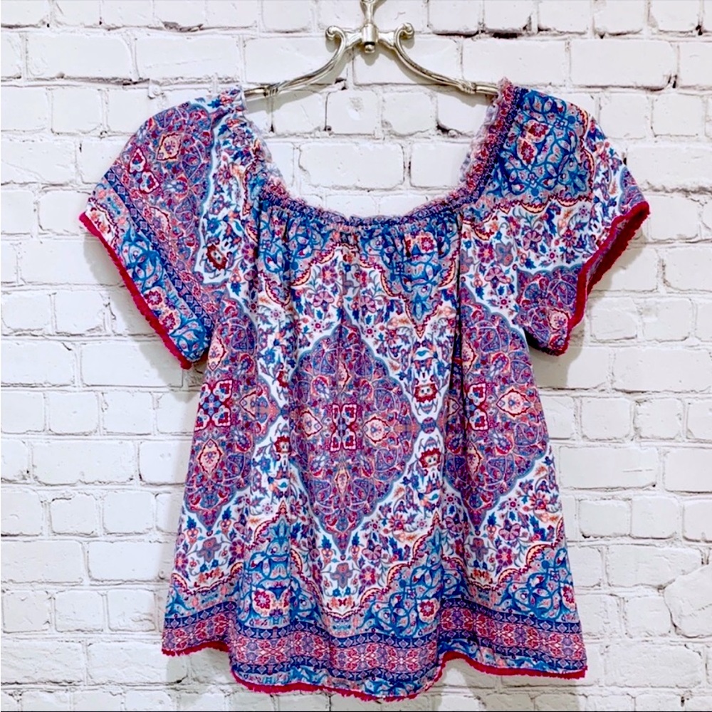 Anthropologie Heartloom Boho Off The Shoulder Top